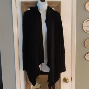 Splendid Drape Front Hooded Cardigan w Pockets